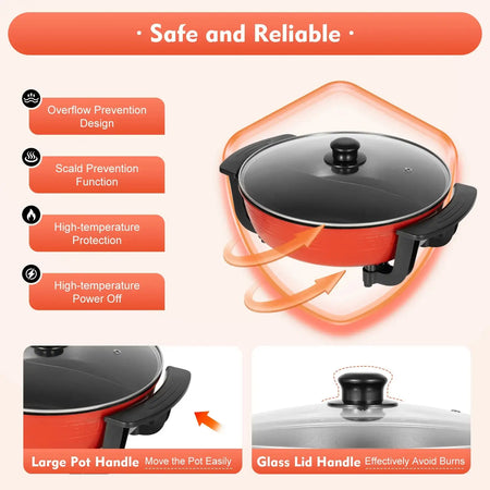 1360W Electric Hot Pot &ndash; Large 6L Capacity For Gatherings