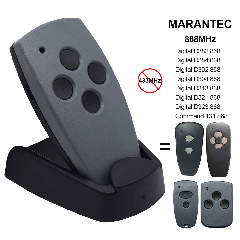 Marantec Garage Door Remote Control D302/D304 - 868MHz &amp; 433MHz Duplicator