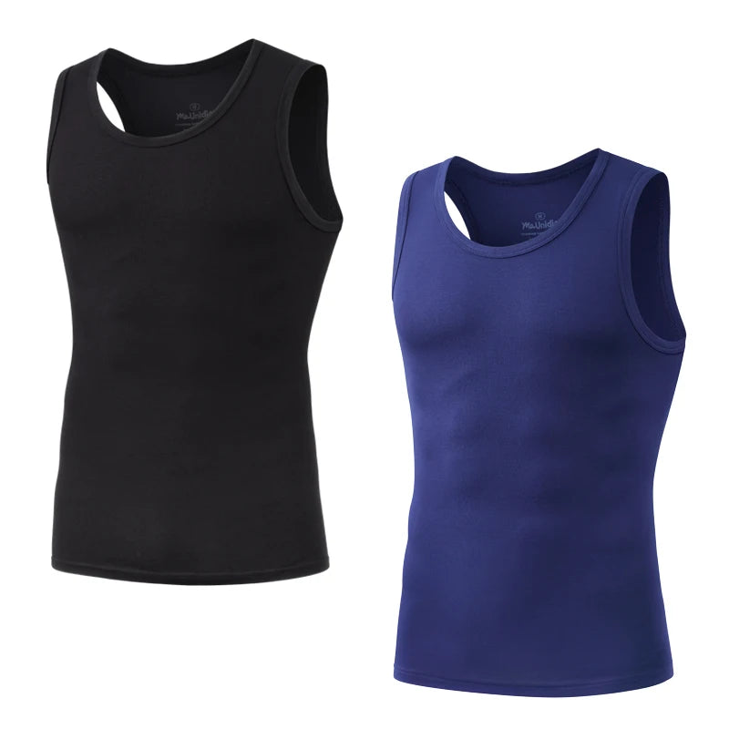 Men's Bamboo Fiber Compression Tank Tops - 2 Pack