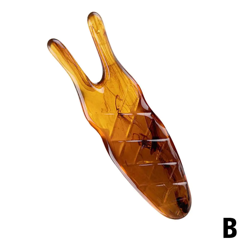 Natural Resin Gua Sha Massager for Face and Body - Skin Care Beauty Tool B / China