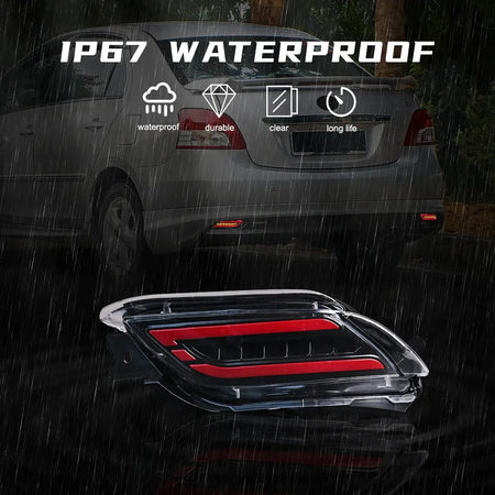 LED Rear Bumper Reflector Light For Toyota Vios 2008 2009 2010 2011 2012 2013 Start-up Animation Warning Turn Signal Lamps 12V by InterCyprus Trading Ltd