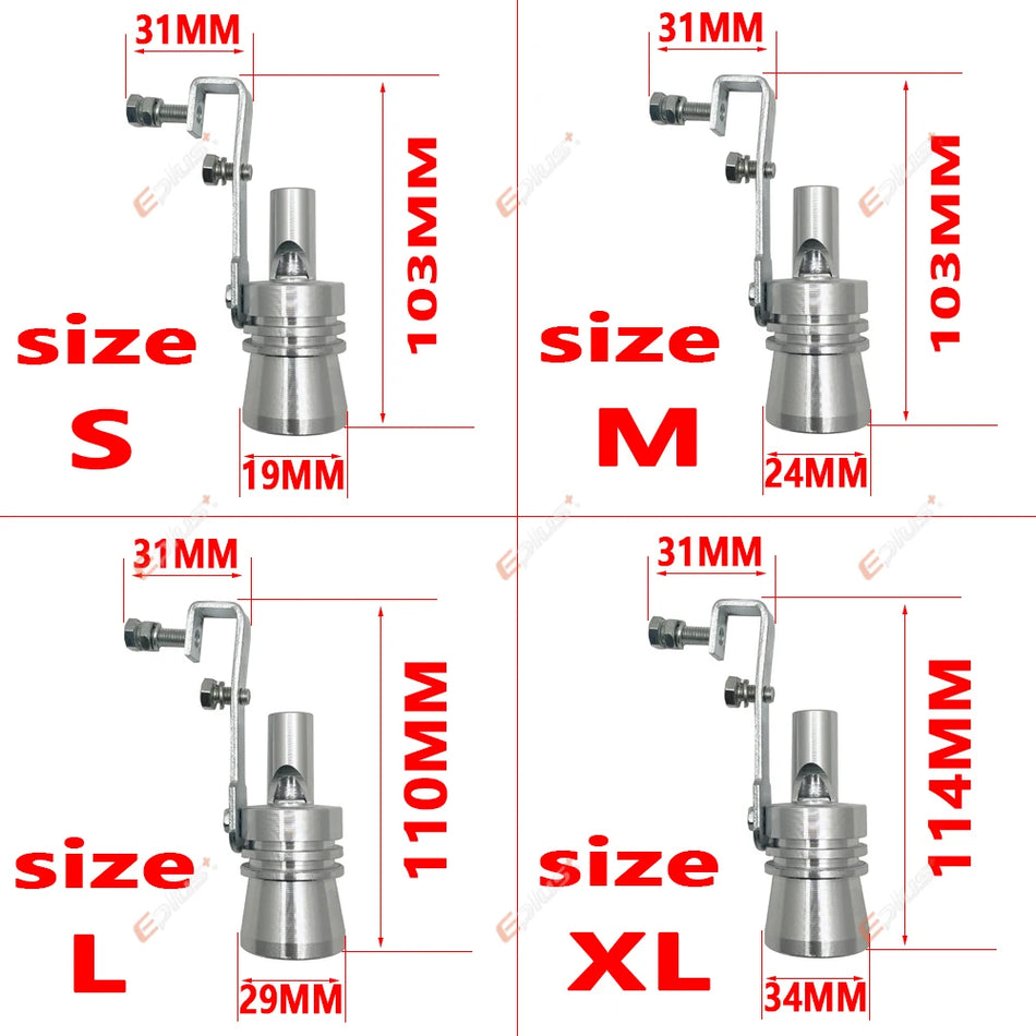 Eplus Αλουμινένια Κορνέ για Αυτοκίνητα και Μοτοσικλέτες για Προσομοιωτή Ήχου Τουρμπίνας