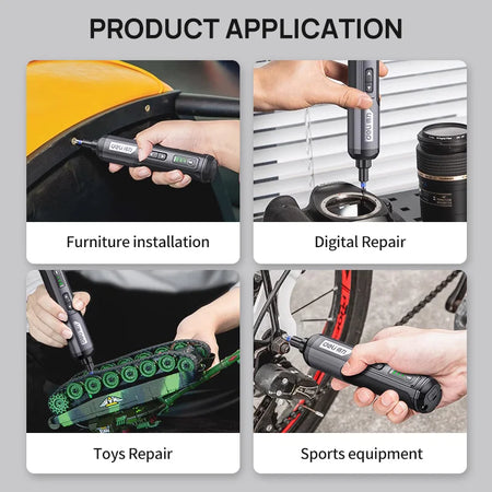 Cordless Electric Screwdriver with 2000mAh Battery - Deli 4V Power Tool Set