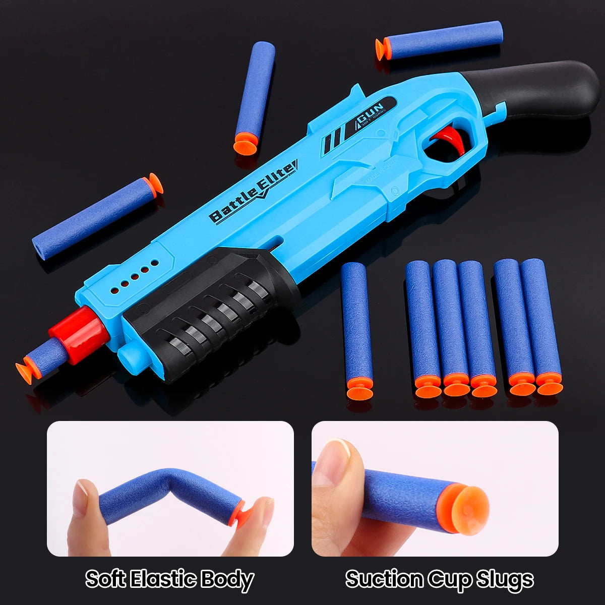 Kids Soft Bullet Blaster Toy Gun