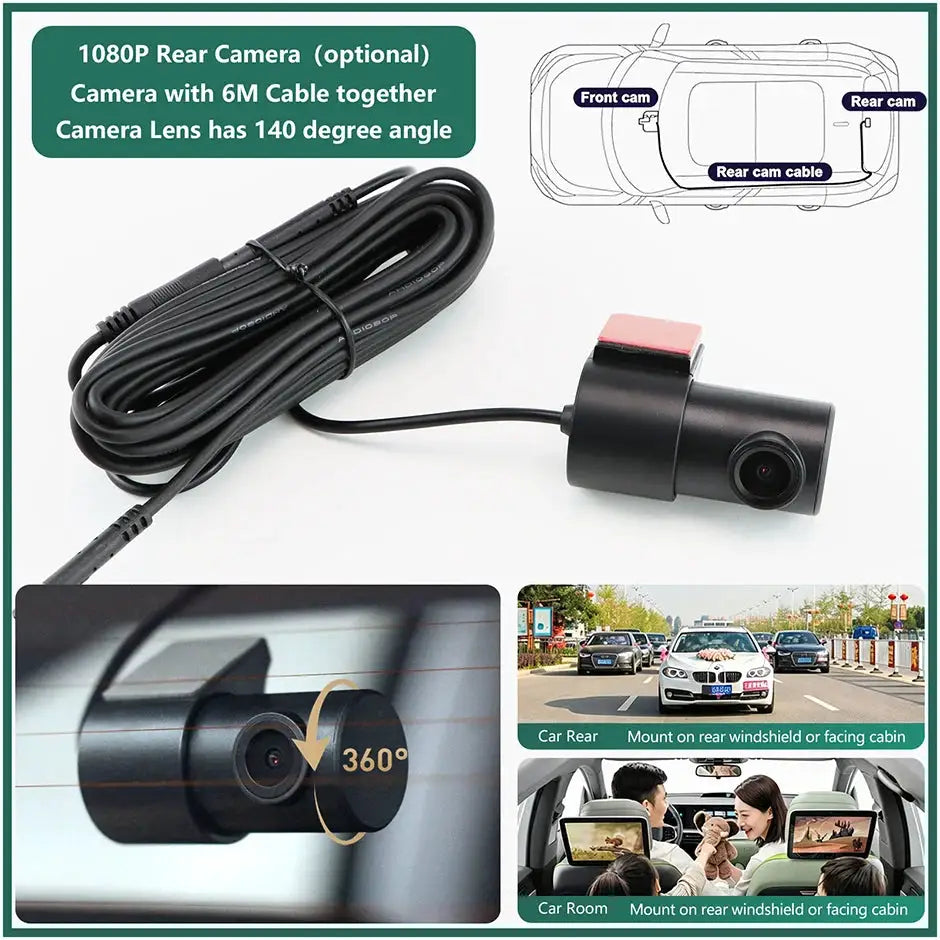 Plug and Play Hidden 4K Dash Cam Car DVR Front Rear Camera For BMW X1 X3 E81 E82 E87 E88 E90 E91 E92 E93 E60 E61 E65 E66 E84 E70 by InterCyprus Trading Ltd