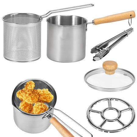 Deep Fryer Pot 304 Stainless Steel &ndash; Nonstick and Durable