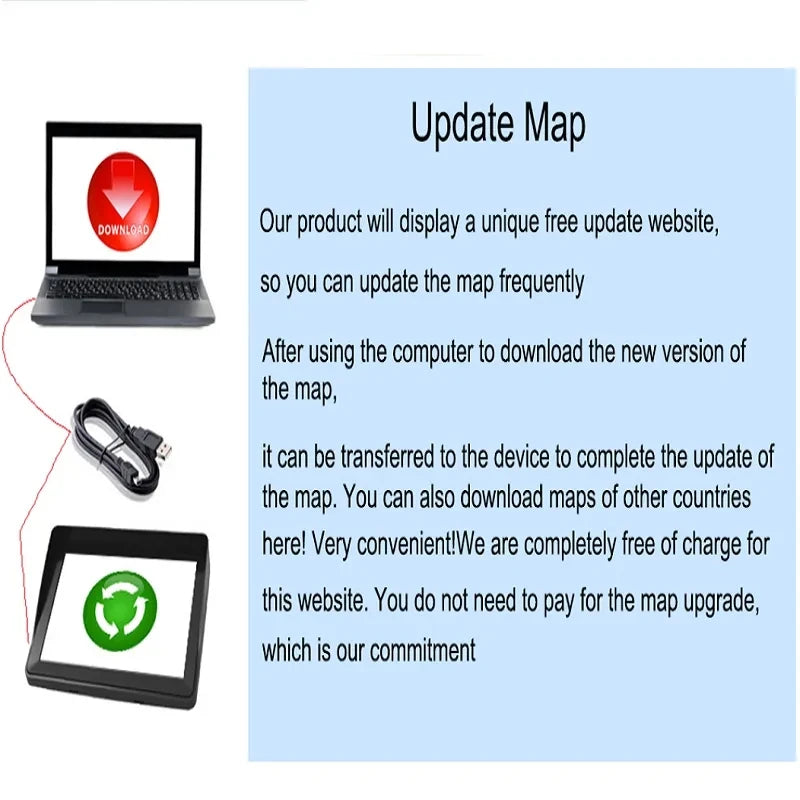 7 Inch 5 Inch HD Car Touch Screen GPS &ndash; Multi-Region Navigation with FM Transmitter