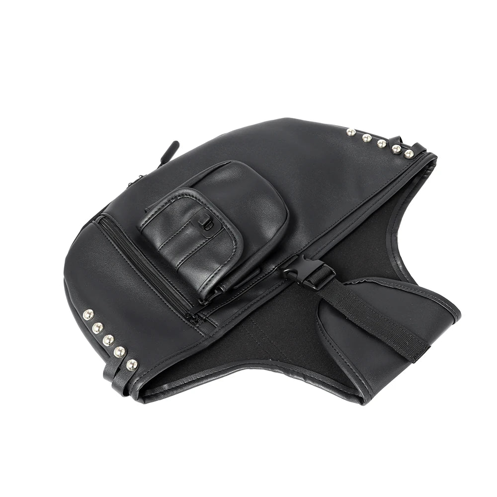 Motorcycle Black Soft Lowers Chaps &ndash; Premium PU Leather Leg Warmers