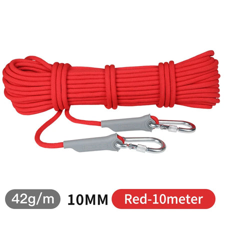 XD-S9817 10mm 12mm Mountaineering Rope &ndash; High Strength 10mm-Red-10meter