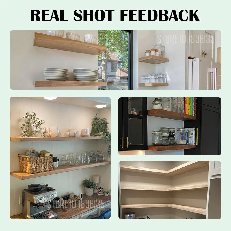 KAK Скрытые плавающие полочные кронштейны 4 упаковки Высокой прочности 2-6 дюймов