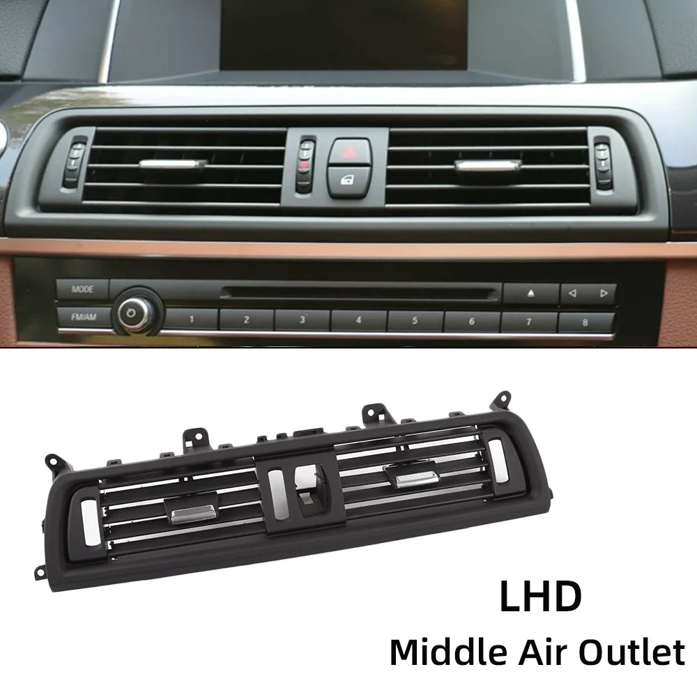For BMW 5 Series F10 F11 520i 2010-17 LHD Car Front Rear Left Right Air Conditioning Chromed AC Vent Grille Outlet Cover Panel by InterCyprus Trading Ltd