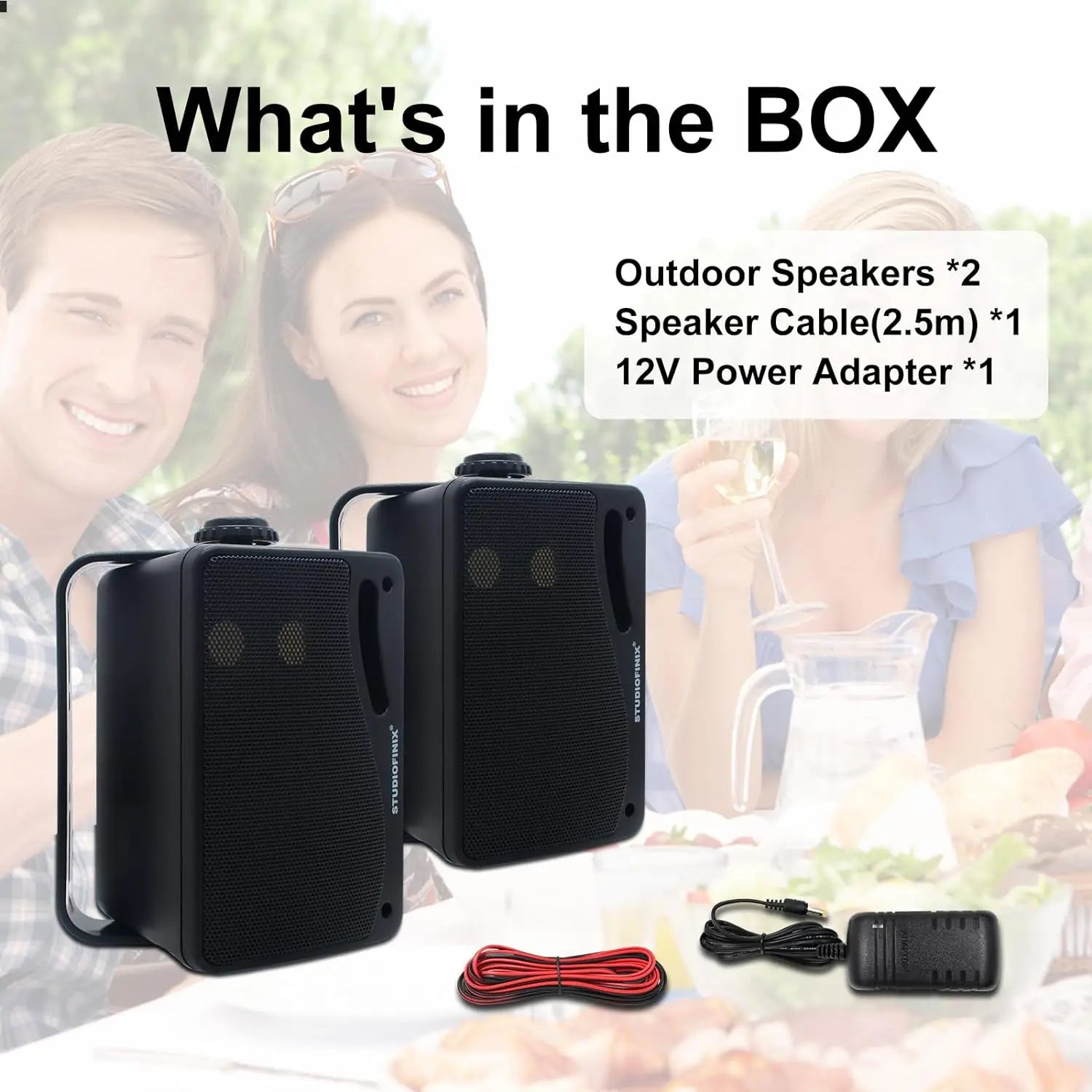 Herdio 3.5" Waterproof Outdoor Bluetooth Speakers - 200W Premium Sound black / 3.5 inch EU plug / Amplifier Sets