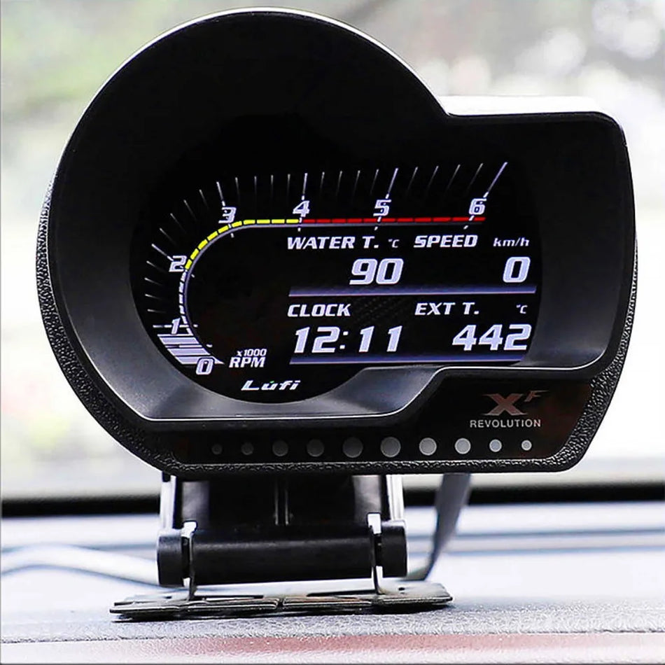 Auto Galvas Augšējā Displeja Ar Digitālo LCD Instrumentu, OBD HUD Uzlabojums