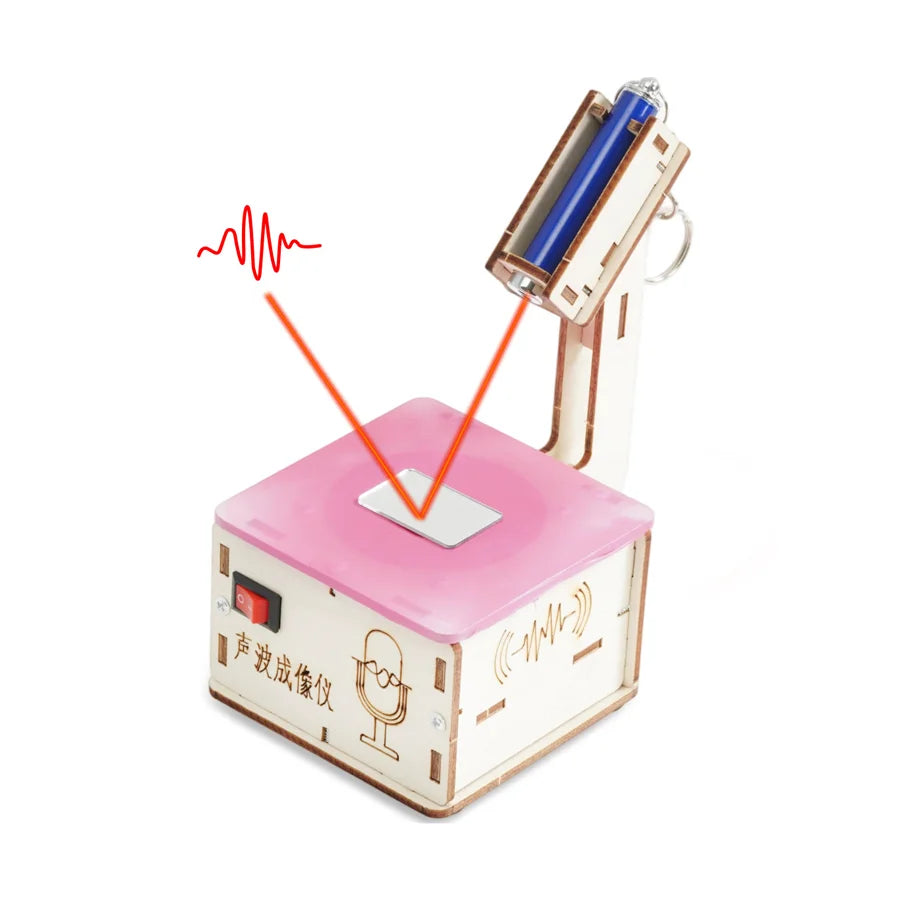 Kit Científico DIY de Imagem de Ondas Acústicas em Madeira STEM para Crianças