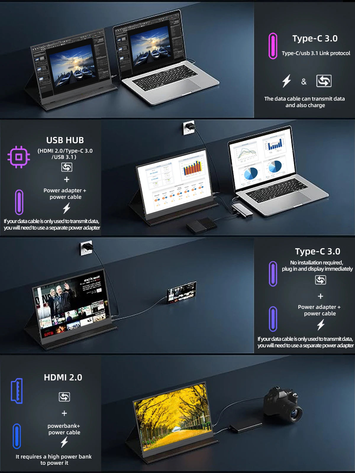14 Inch 2K Portable Monitor &ndash; Ultra-Clear Display for Gaming and Work