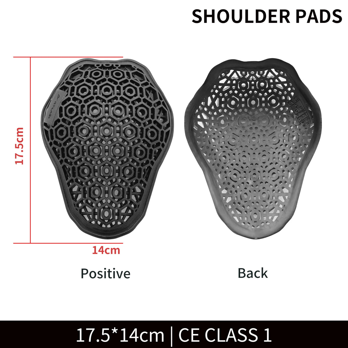 WOSAWE CE Motorcycle Back Protector &ndash; High Elasticity Shoulder Pads