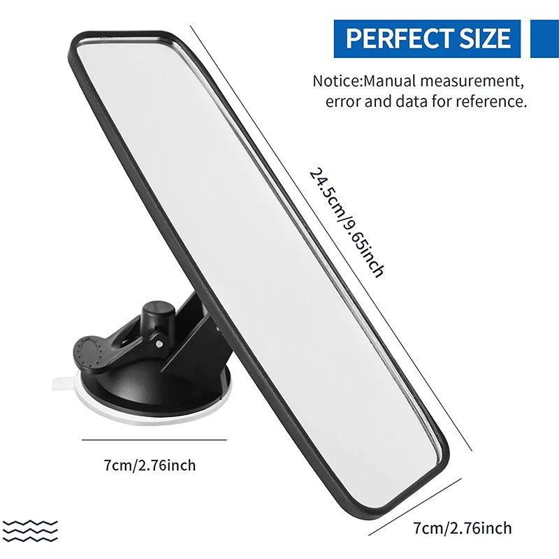 Car Rear View Mirror Adjustable 360 Rotates - Panoramic