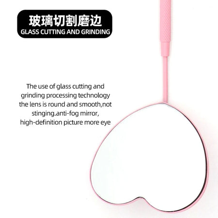 Heart-Shaped Stainless Steel Eyelash Extensions Mirror by FUNMIX