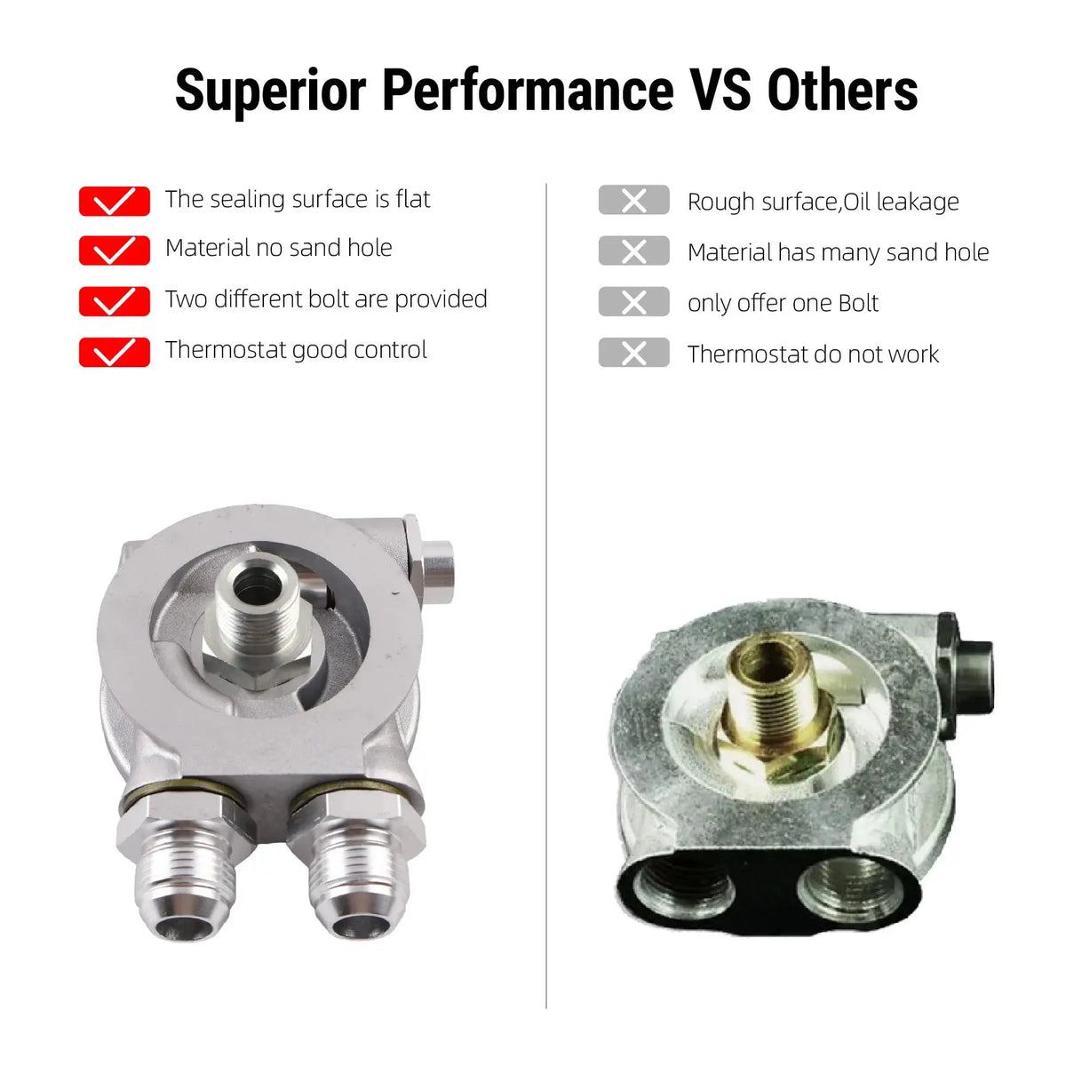 PIKBUK Aluminum AN8 AN10 Oil Cooler Sandwich Plate Filter Adapter Turbo Thermostat Oil Sender Adapter for Automotive by InterCyprus Trading Ltd