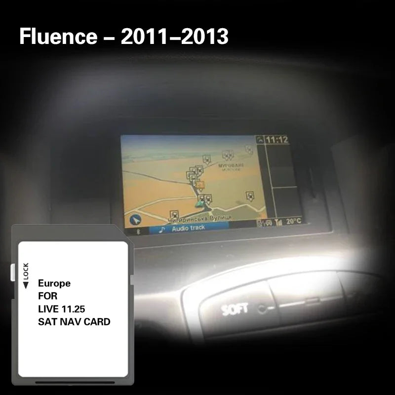 Live 11.25 Renualt Fluence 2011-2013 8GB Map Card &ndash; EU Maps CHINA / for Fluence 2011