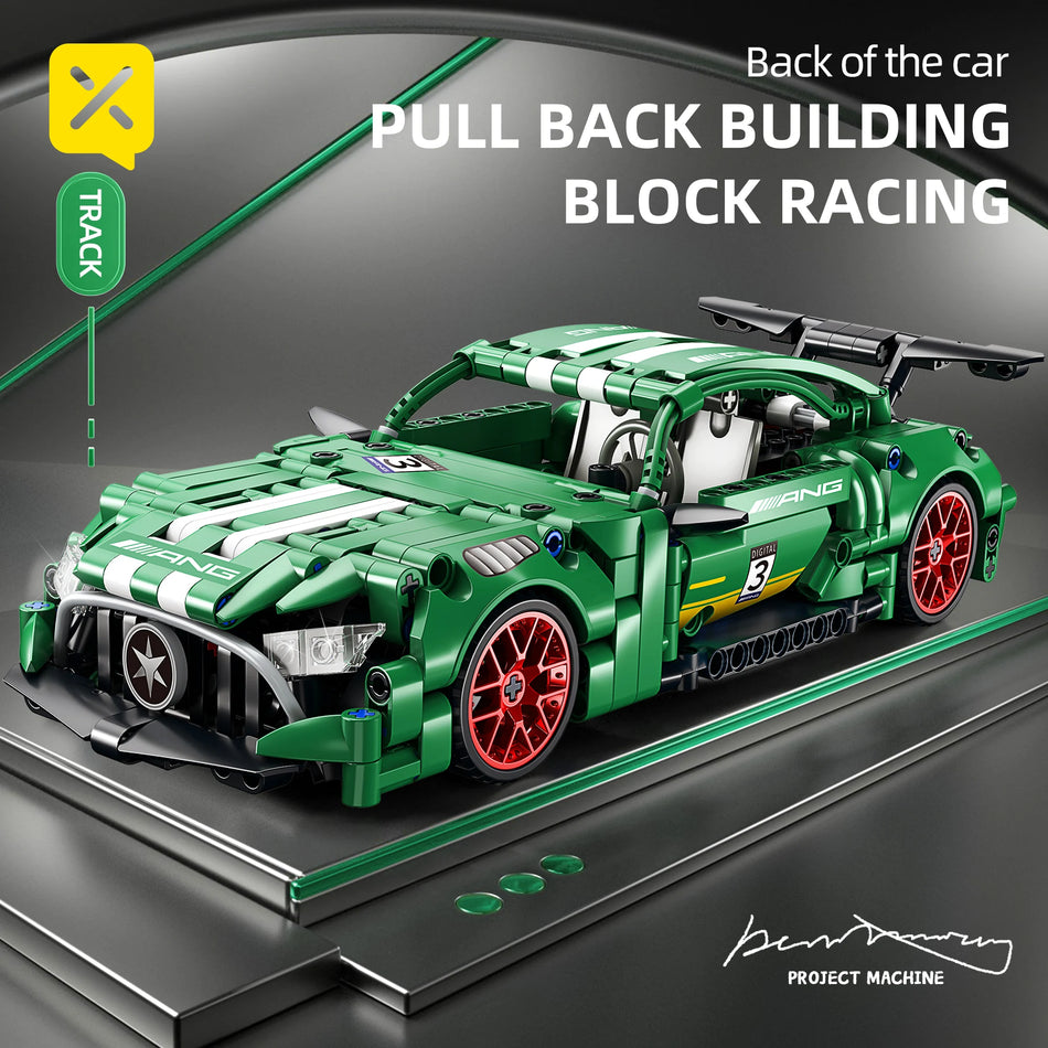 ToylinX 1 18 Mattoncini da Costruzione Auto da Corsa Giocattolo Scatola Regalo