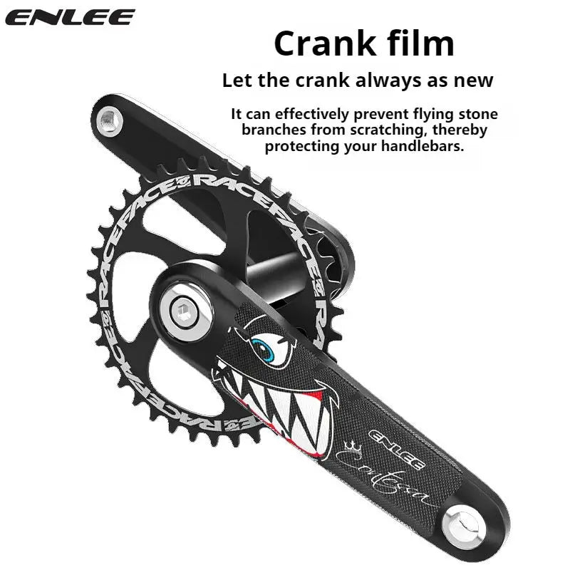 ENLEE Bicycle Crank Film Tooth Disc Crank Protective Tape Anti-Scratch Mountain Road Bike Universal Decorative Cycling by InterCyprus Trading Ltd