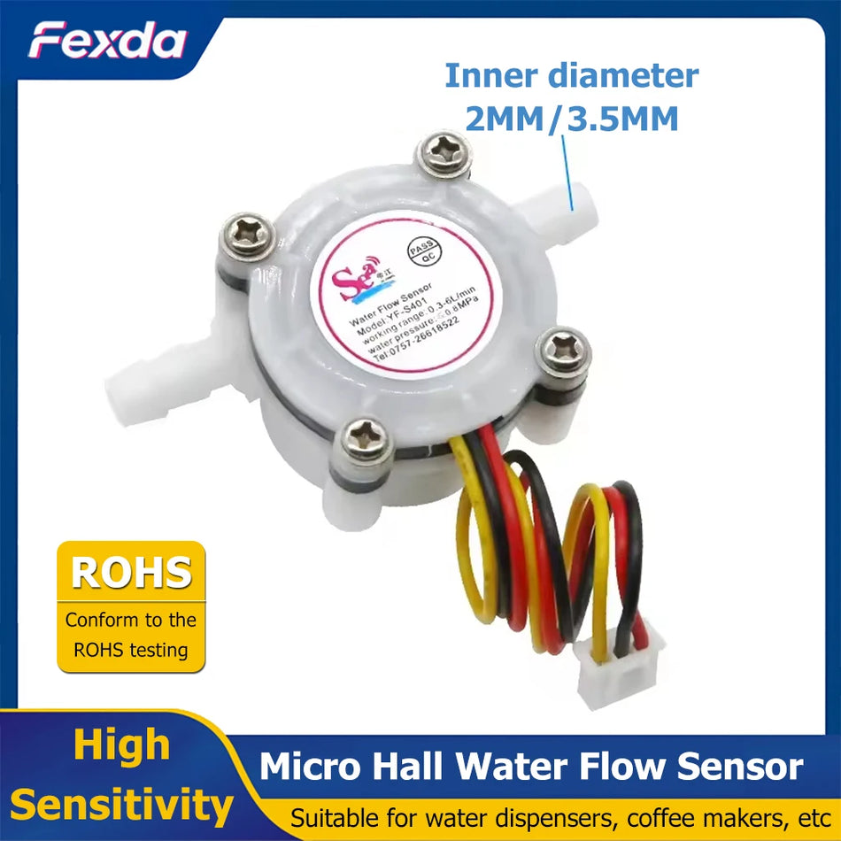 Ūdens plūsmas sensors S401 Micro Hall 7mm ātrā pieslēgšana ūdens izsniegšanas iekārtām