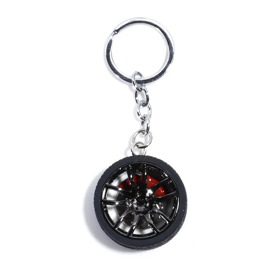 Zinklegering Auto Wielnaaf Stijl Sleutelhanger met Sleutelhanger