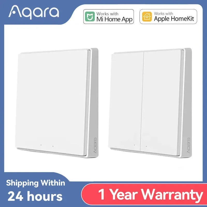 Aqara D1 inteligentný bezdrôtový nástenný prepínač, ZigBee diaľkové ovládanie pre Mi Home, HomeKit.