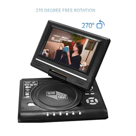 7.8 inch Mini DVD CD Player - Portable &amp; Rotatable Screen