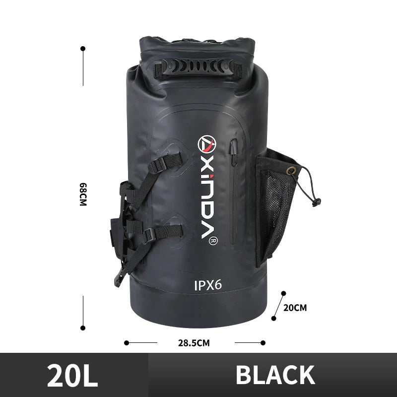 Xinda Outdoor Mountain Stream Bag &ndash; Compact Waterproof Pack 20L Black