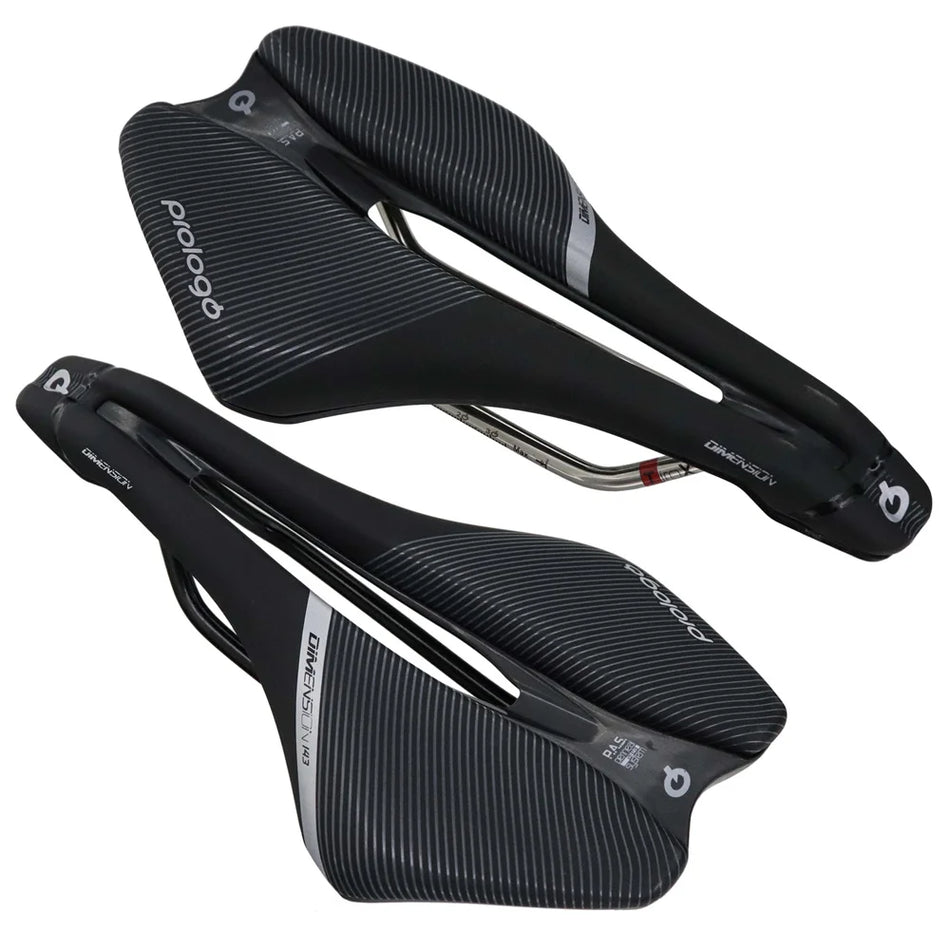 Prologo Dimension 143 STN Road Bike Saddle With Triox Rail For Lightweight Comfort