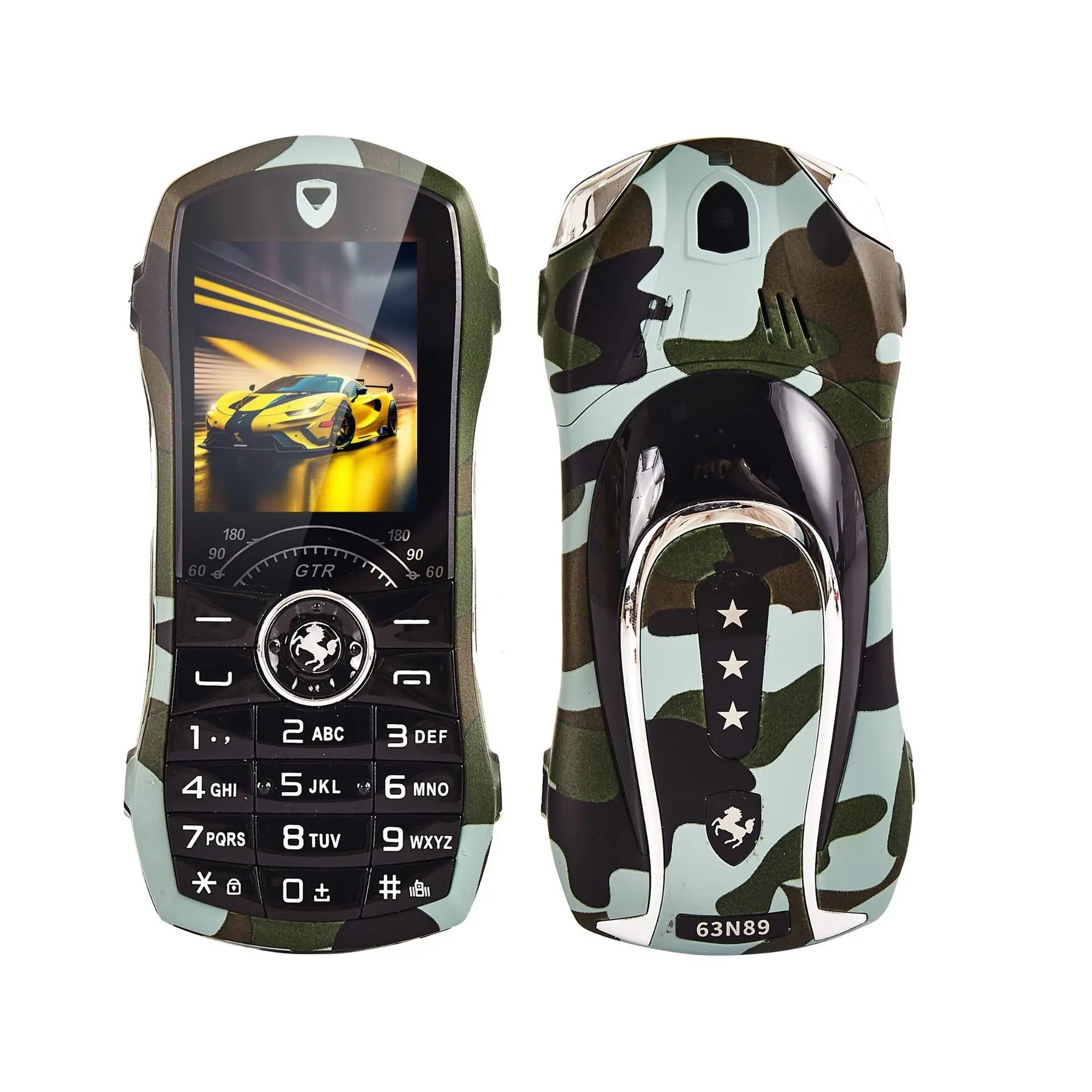Unlocked Cute Car Toy Feature Phone For Kids &ndash; Low Radiation Camo / Standard