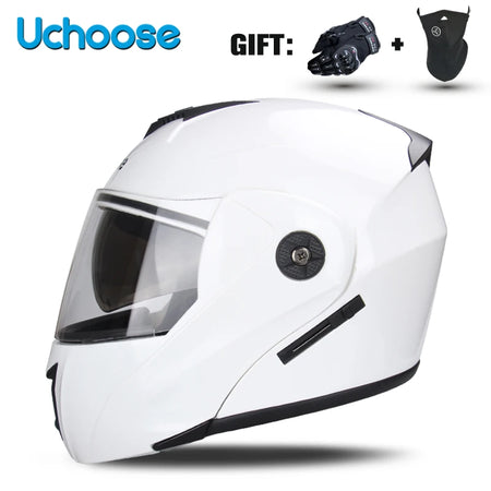 Uchoose Double Lens Modular Flip Helmet &ndash; DOT Certified 9 / S