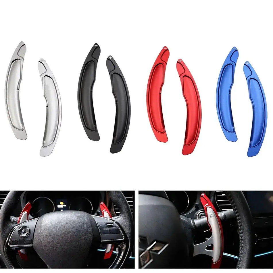 Matte CNC Shift Paddle Extensions for Mitsubishi ASX Outlander Lancer Eclipse Cross by InterCyprus Trading Ltd