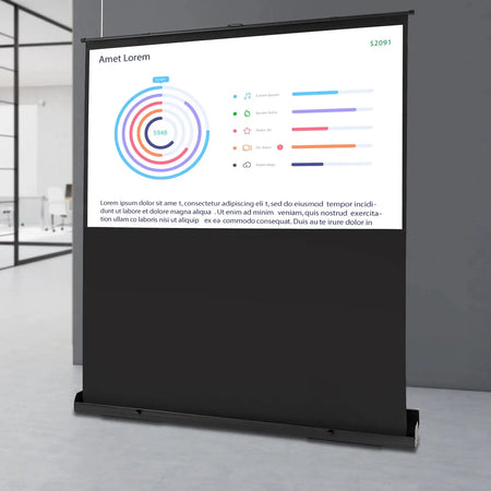 80 Inch Portable Projection Screen 1.2 Gain &ndash; Floor Stand