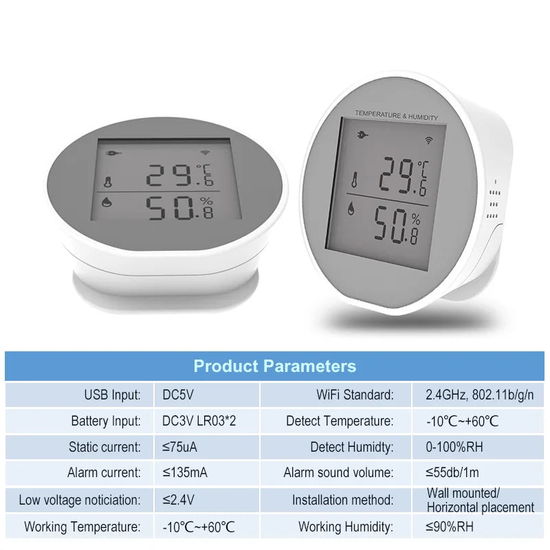 WKD-TH05 &ndash; USB Powered WiFi Temperature Sensor With LCD