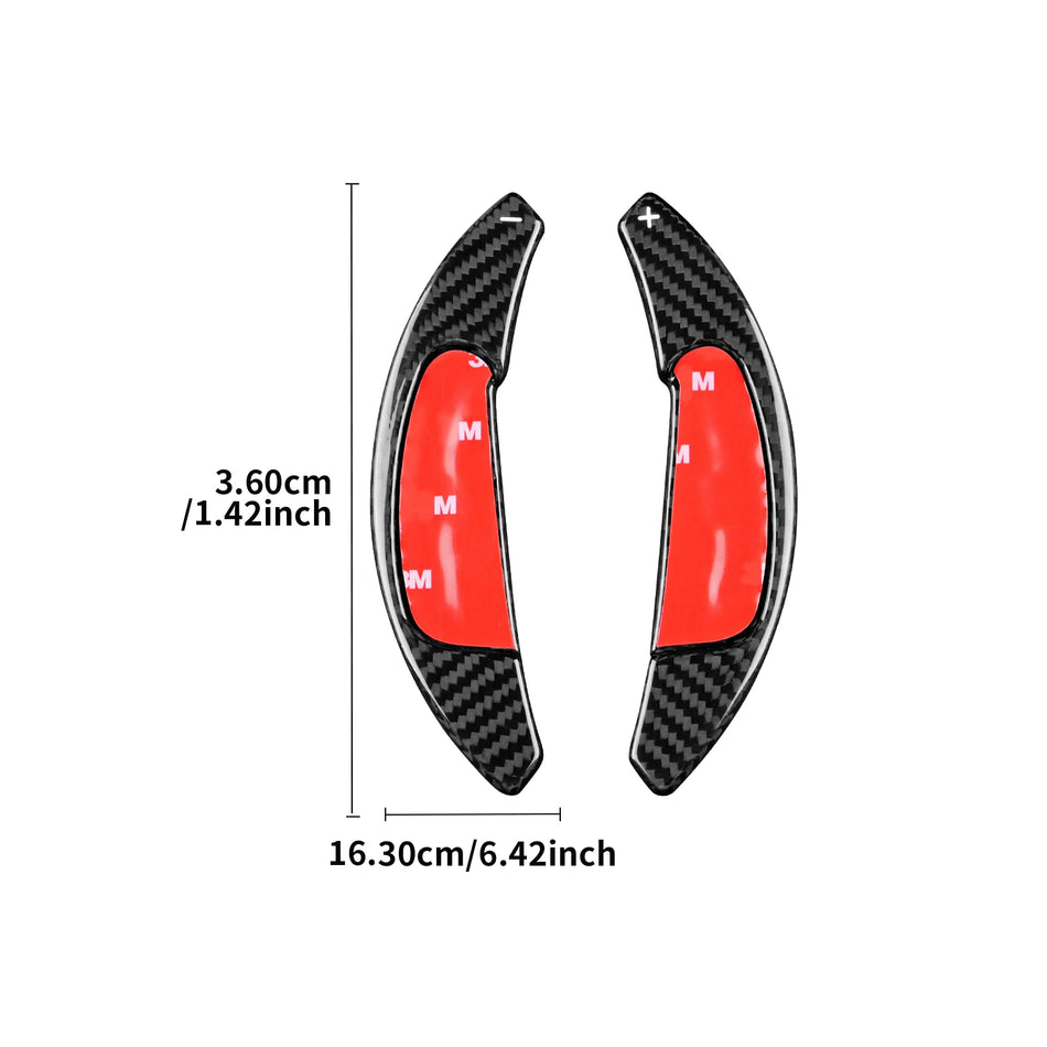 Abarth 595 695 için sert karbon fiber direksiyon vites kulakçıkları