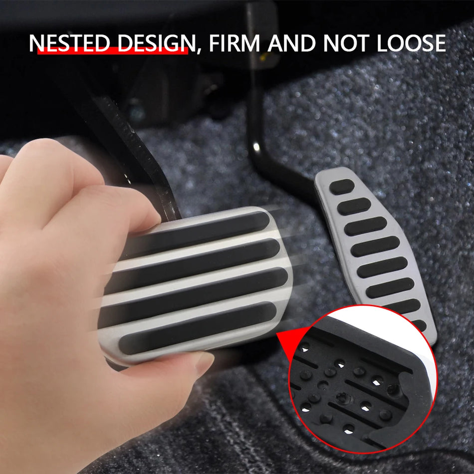 Pedal Covers for Suzuki Jimny JB74 JB64 Stainless Steel and Rubber, Anti Slip Grip