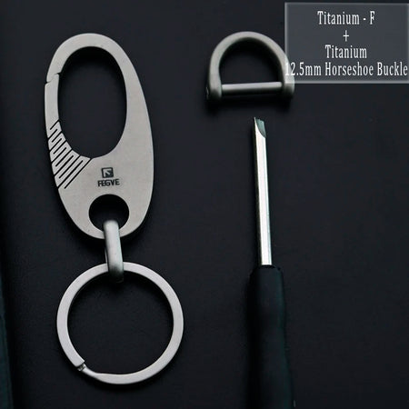 Luxury Titanium Keychain - Ultra Lightweight Carabiner for Men F-M13