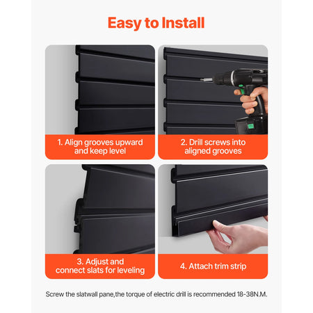 VEVOR Slat Wall Panels &ndash; Easy Install For Garage Storage