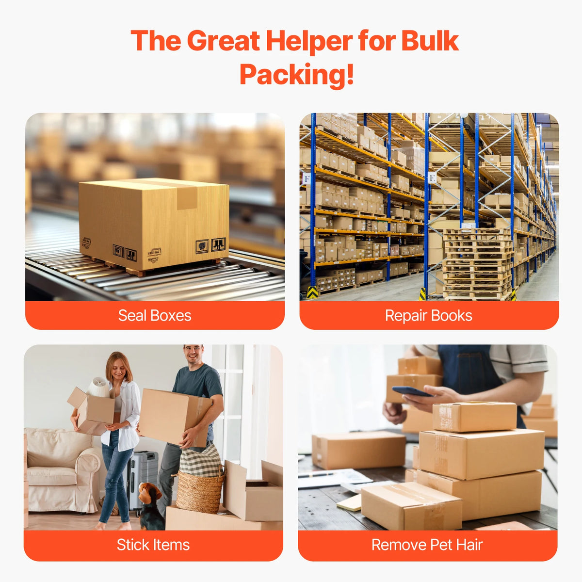 SucceBuy 4.8cm Transparent Tape &ndash; Heavy Duty Adhesive