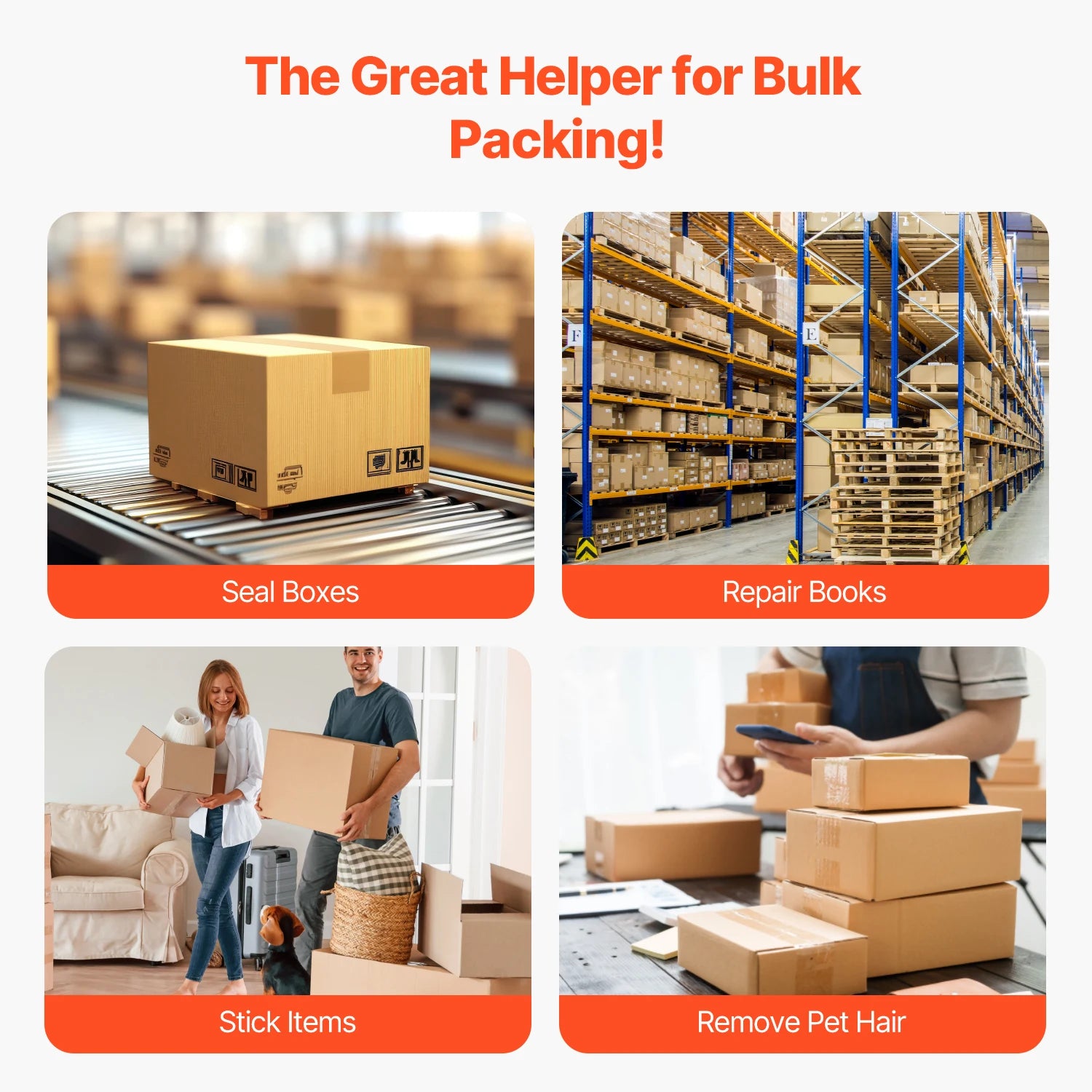 SucceBuy 4.8cm Transparent Tape &ndash; Heavy Duty Adhesive