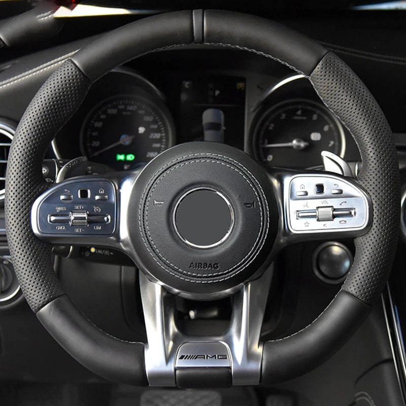 Покривало за волан от кожа за Mercedes-Benz C43 E53 S63 GLE