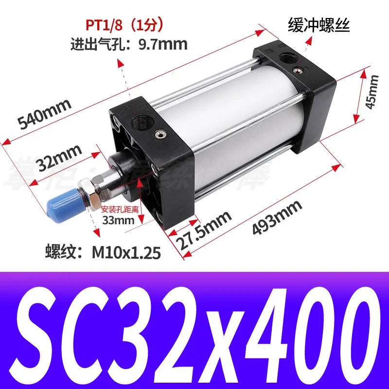 SC32 Pneumatic Actuator &ndash; Double Acting Heavy Duty SC32-400 Stroke