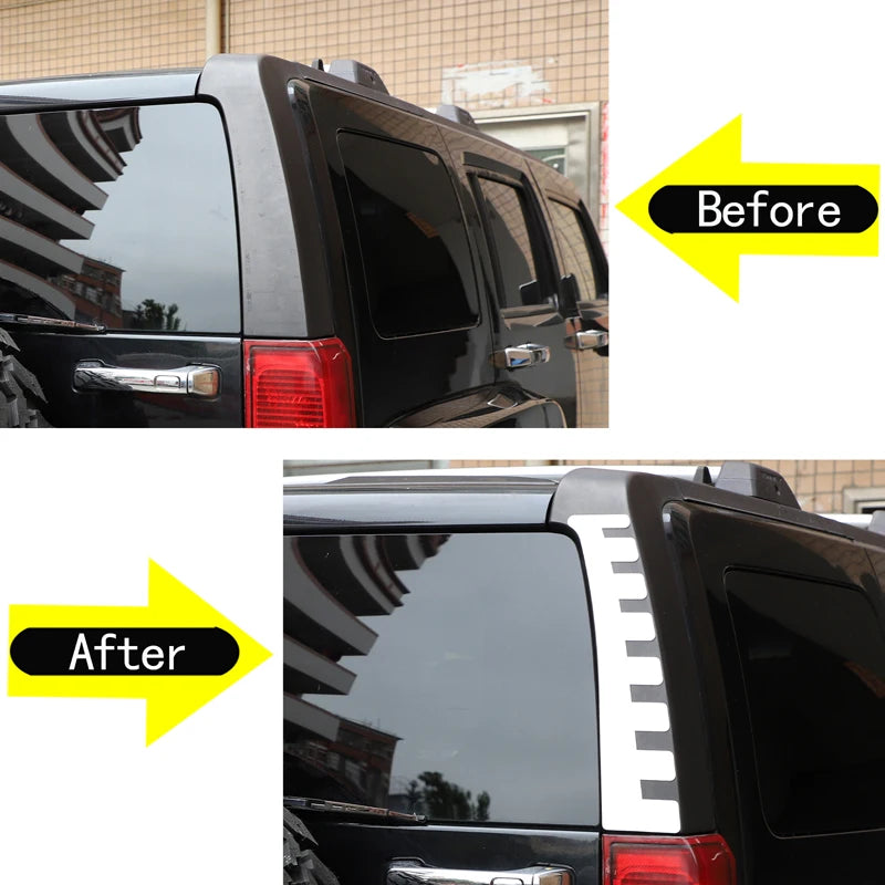 Hummer H3 2005-2009 Nerezové zadní světelné samolepky