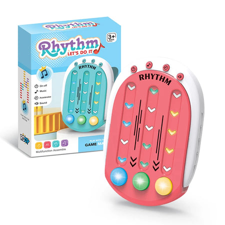 Electronic Music Rhythm Puzzle Game Montessori Travel Toy small pink