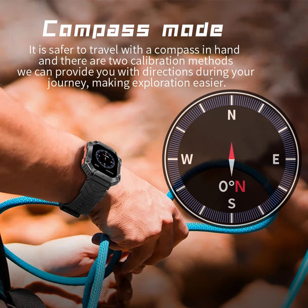 Men's Smart Watch 2023: Fitness, IP68 Waterproof, Bluetooth Calls