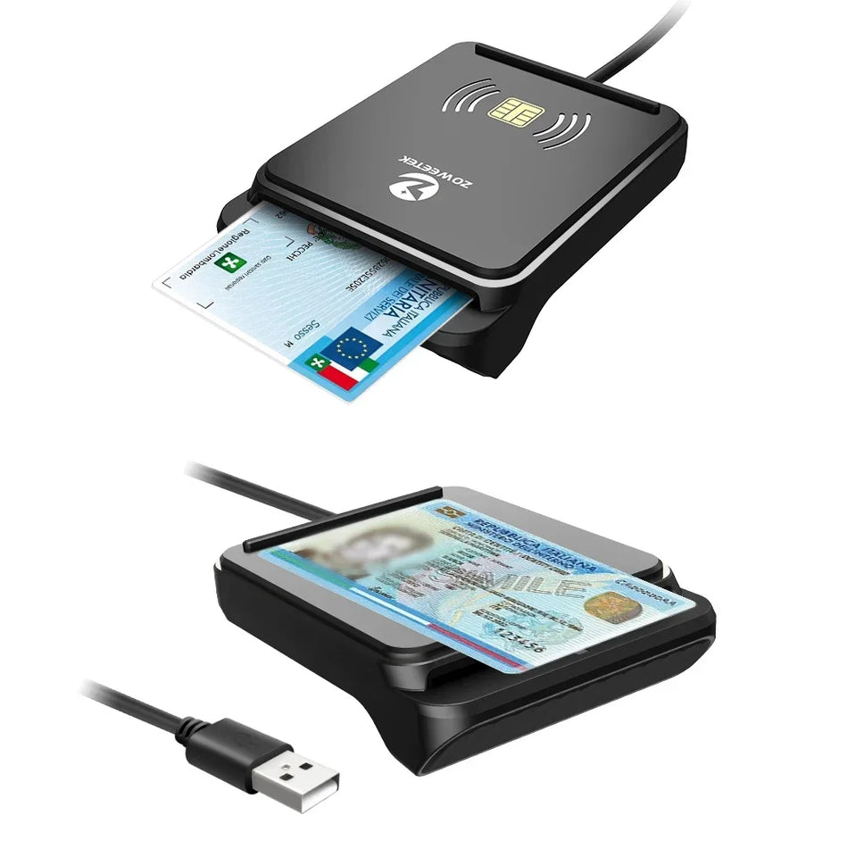 Lettore di schede smart con RFID NFC a contatto e senza contatto per Windows