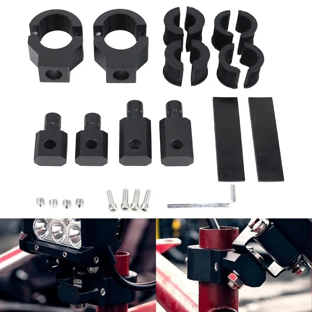 Universal Motorcycle UTV ATV Off-Road Work Whip Flag Light Mounts 0.7"/1"/1.25" Inch 360 Degree Rotate Bracket Kits Aluminum by InterCyprus Trading Ltd